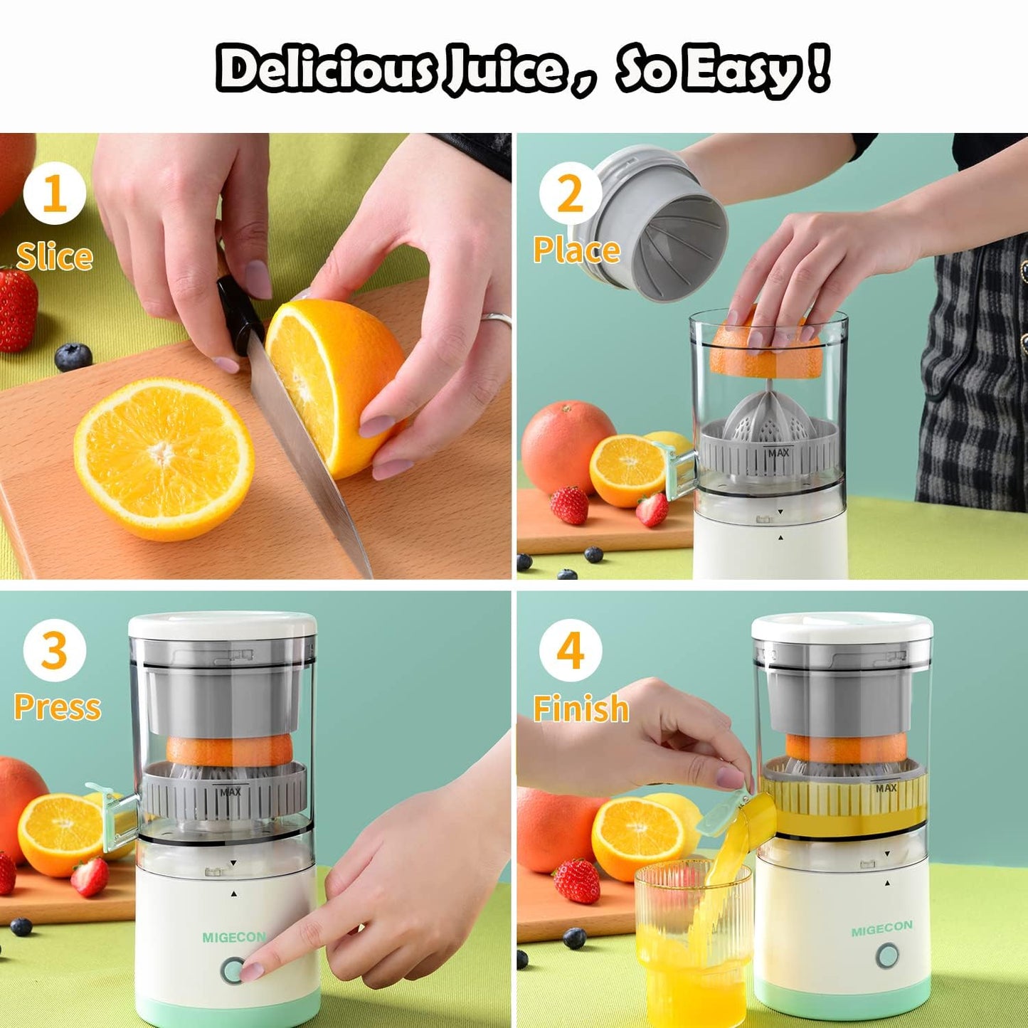 FreshTwist™ | Smart Portable Citrus Juicer